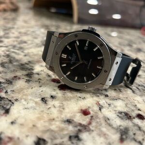 Hublot Black and Silver Classic Watch